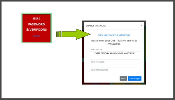 Pernum Pass step 2 password and verification